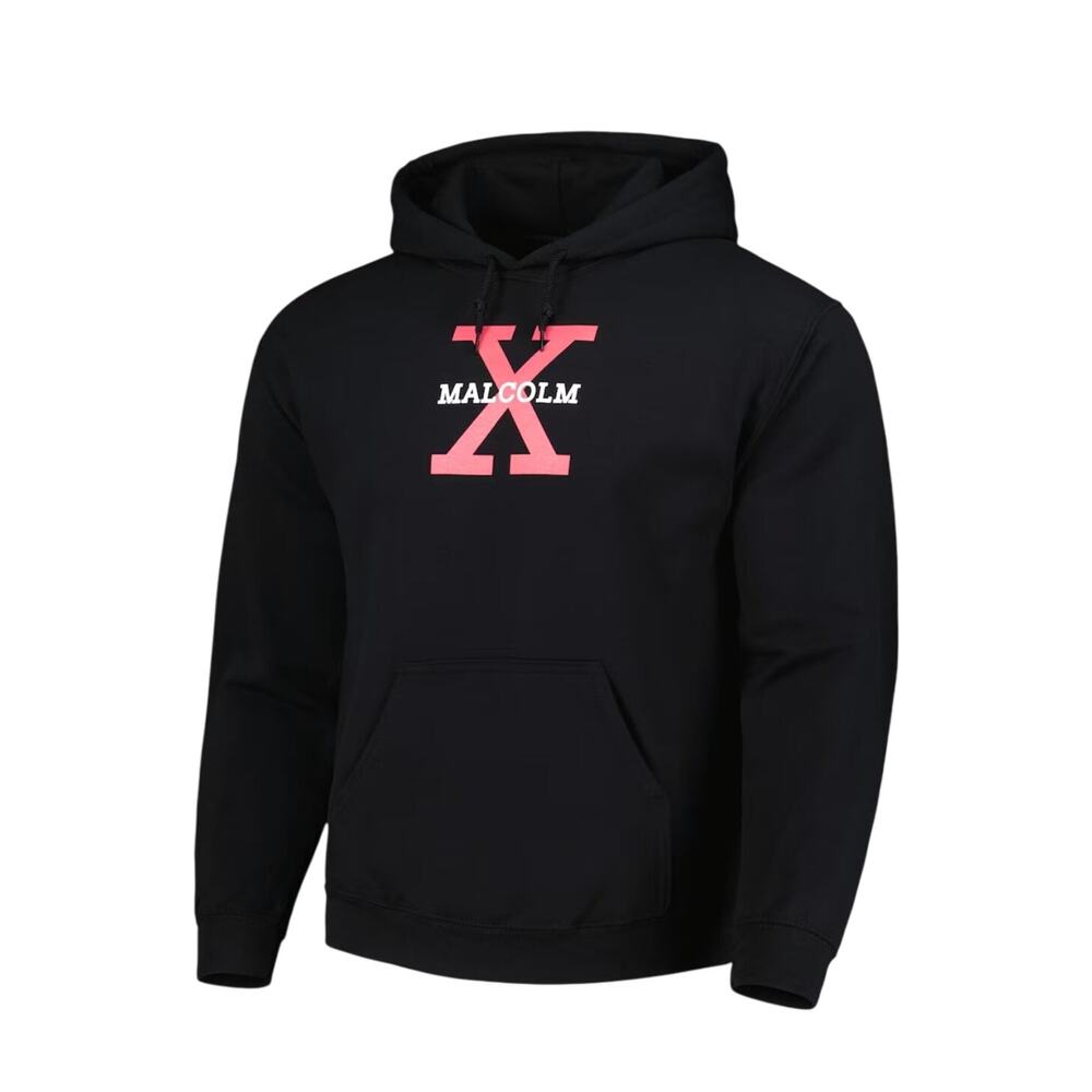 Malcolm X Graphic Pullover Hoodie - Black Size 2XL